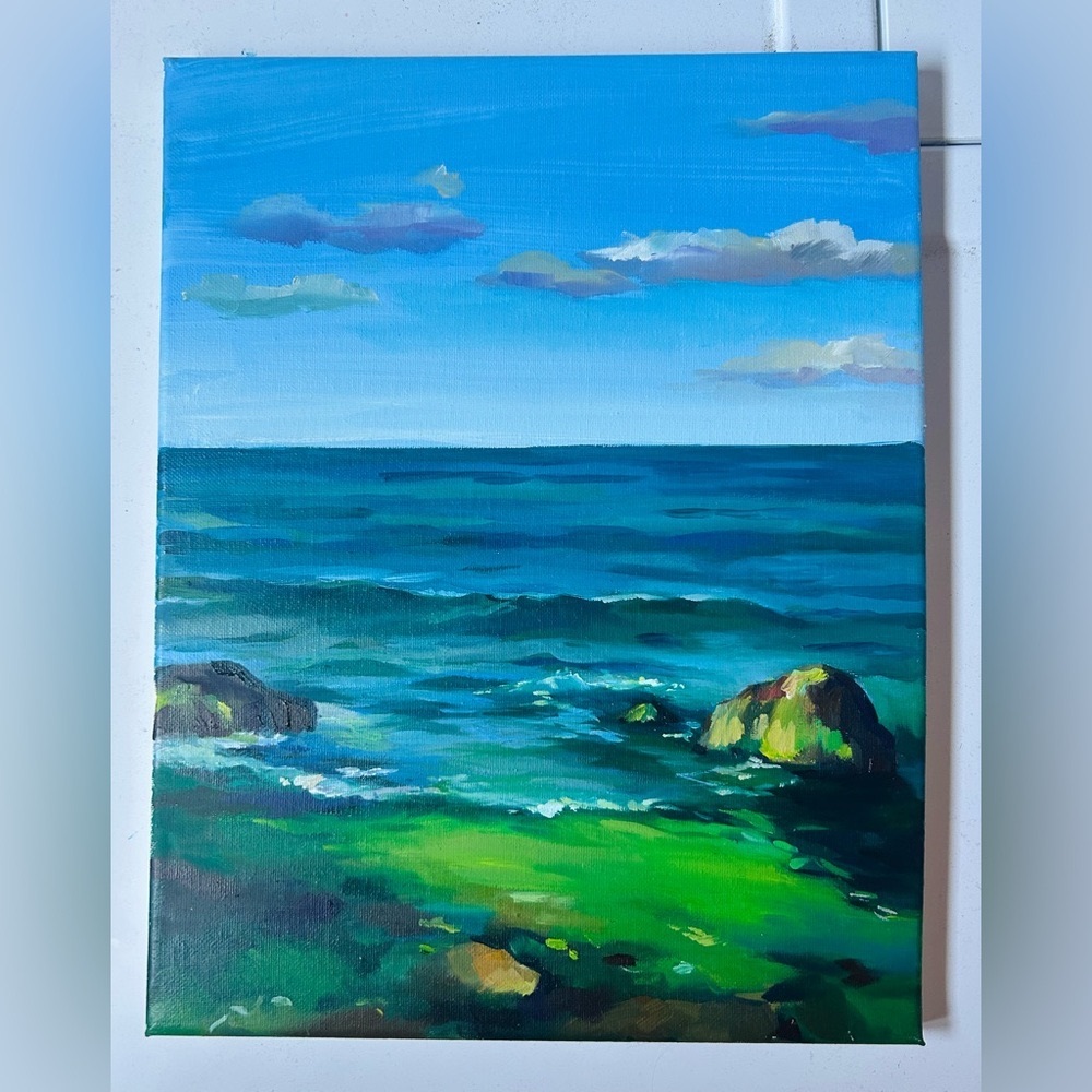 paintings on canvas original «Bright day” 14x11, oil on canvas
